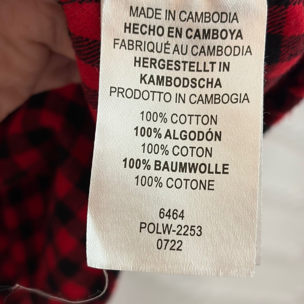 Legendary Whitetails Buck Camp Flannel Shirt Mens XL Red Black Buffalo Plaid - Picture 6 of 6